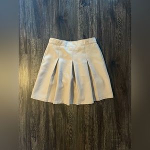 Tan pleated skirt